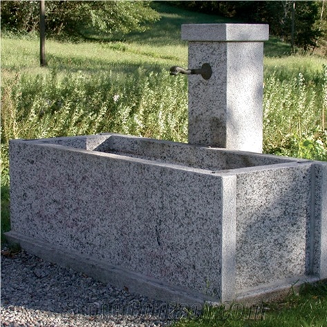 Serizzo Ticino Granite Fountain, Grey Granite Fountain