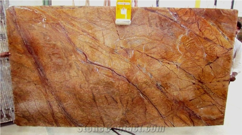 Bidasar Gold Marble, Rainforest Gold Slabs and Tiles, brown marble floor covering tiles
