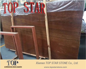 Cheap China Dark Yellow Wooden Marble Slabs & Tiles