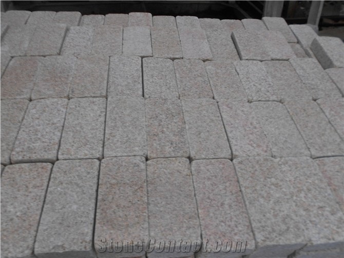 Bacuo White Tumbled Granite,Grey Tumbled Tile,Cobble Stone,Outdoor Paving, Cube Stone.Garden Covering, Landscaping, Countryard Road Pavers, Paving Sets,Exterior Pattern