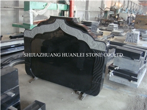 Absolute Black Monument, Hebei China Black Granite Tombstone/Headstones/Cemetery Tombstones/Memorial,Gravestone ,Western Style Tombstone Design