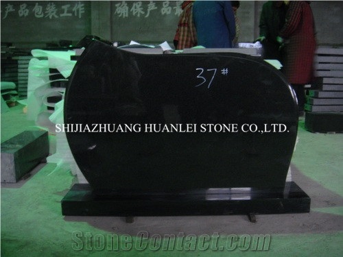 Book Shape Slant Grave Markers Tombstone, Shanxi Black Granite Grave Markers