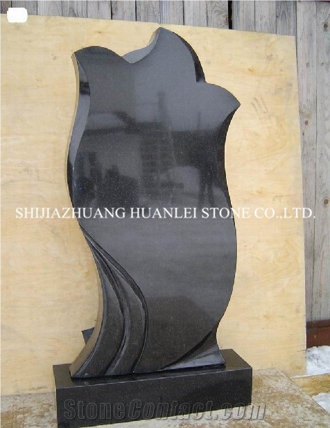 Granite Hebei Black Tombstone,Shanxi Black Monument,Gravestone,Headstone,Western Style Memorial ,Best Price
