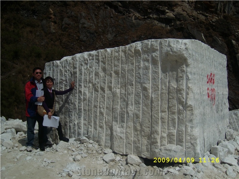 China Crystal White Marble Block
