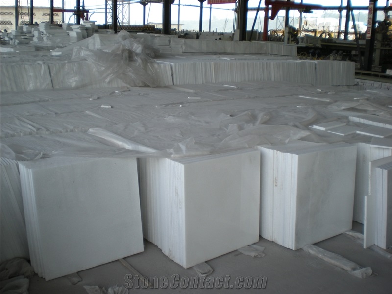 Finished Board Pure White Marble Slabs & Tiles
