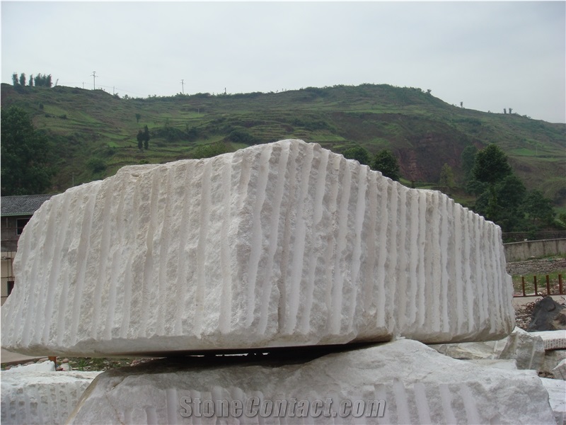 White Marble Blocks for Hot Sale, Crystal White Marble Block