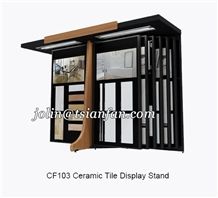 Metal+Wood Rotating Tile Display Stand - Cf103