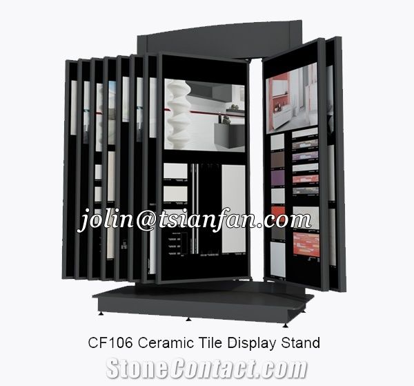 Rotating Fan Flooring Tile Display Stand - Cf106