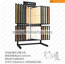 Up-Down Two Rows Turn over Pages Display Rack Stand for Tiles-Marbles-Granites-Stone -Cf028