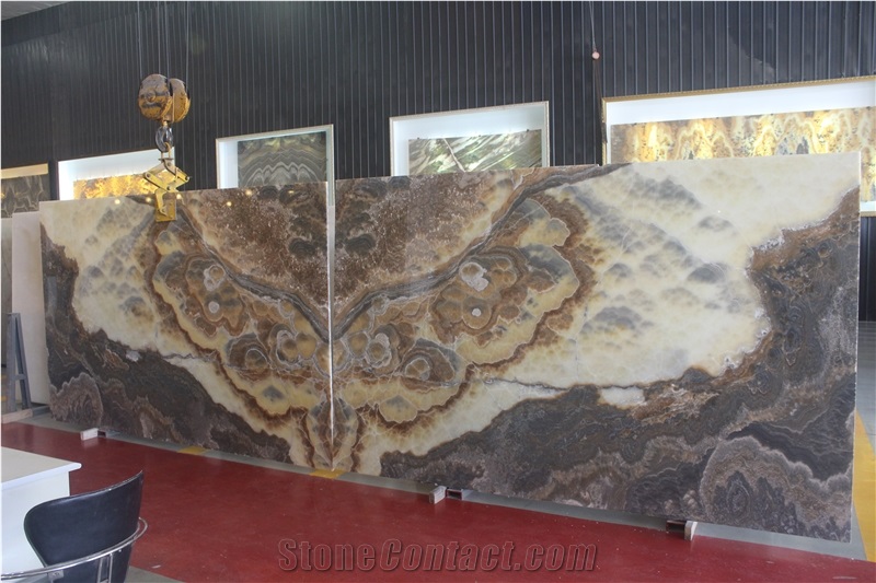 Ink Onyx Slabs & Tiles, Nature Painting Wall & Floor Decoration