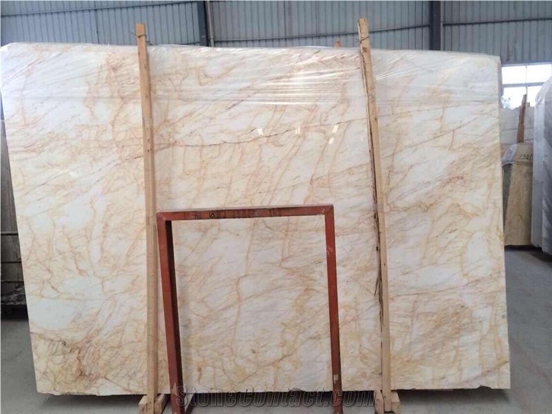 Gold Spider Marble Slabs Tiles, Turkey Yellow Marble