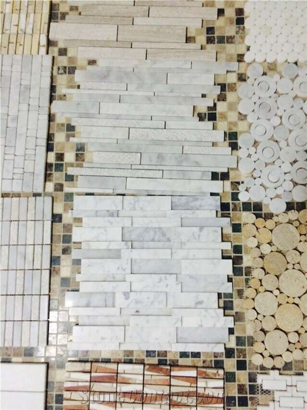 White Marble Mosaic,Mosaic Lines
