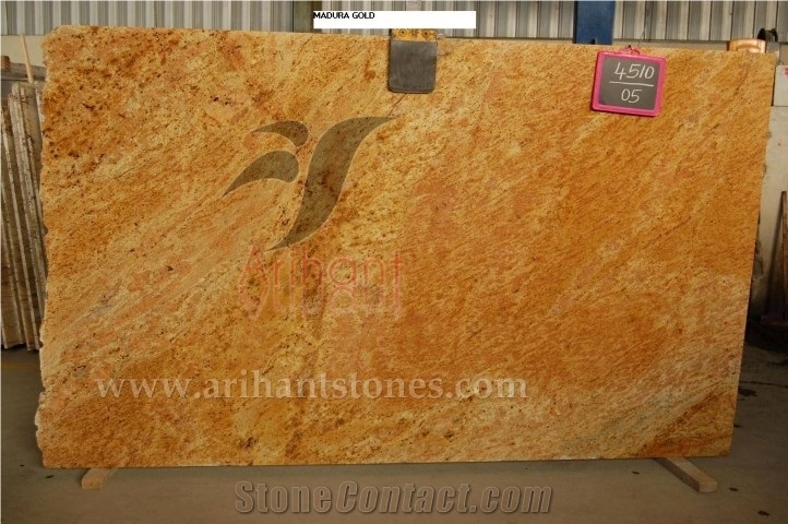 Madura Gold Granite Slabs, Yellow Granite Tiles & Slabs India