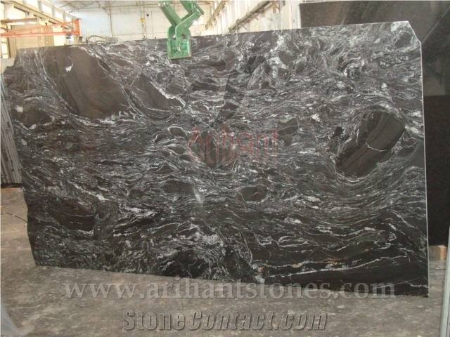 Silver Black Markino Granite Slabs
