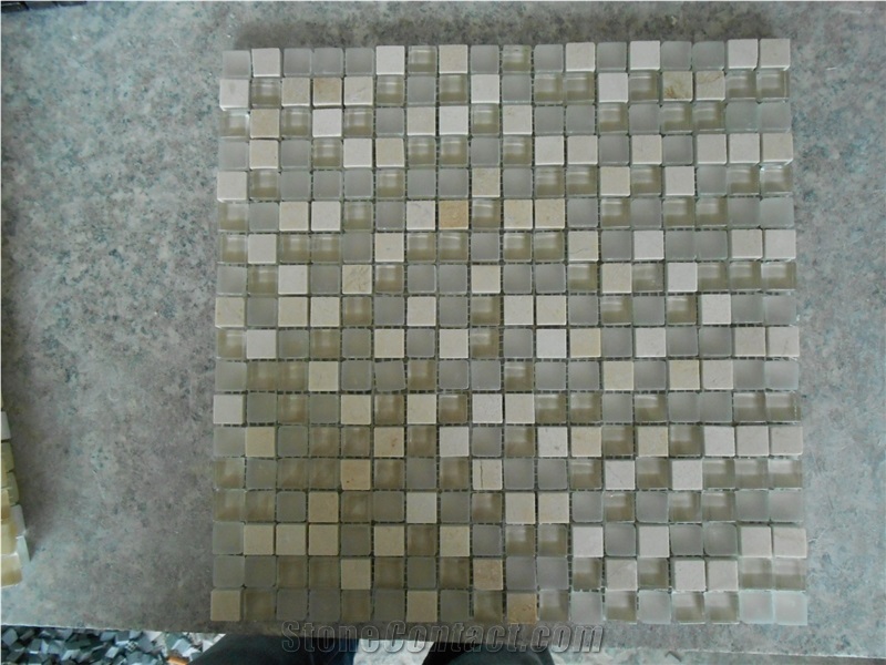 China Crystal White Marble Mosaic,Crystal White Marble Polished Mosaic,White Marble Wall Mosaic