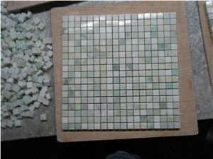 China Green Marble Mosaic,Polished Marble Mosaic,Marble Wall Mosaic