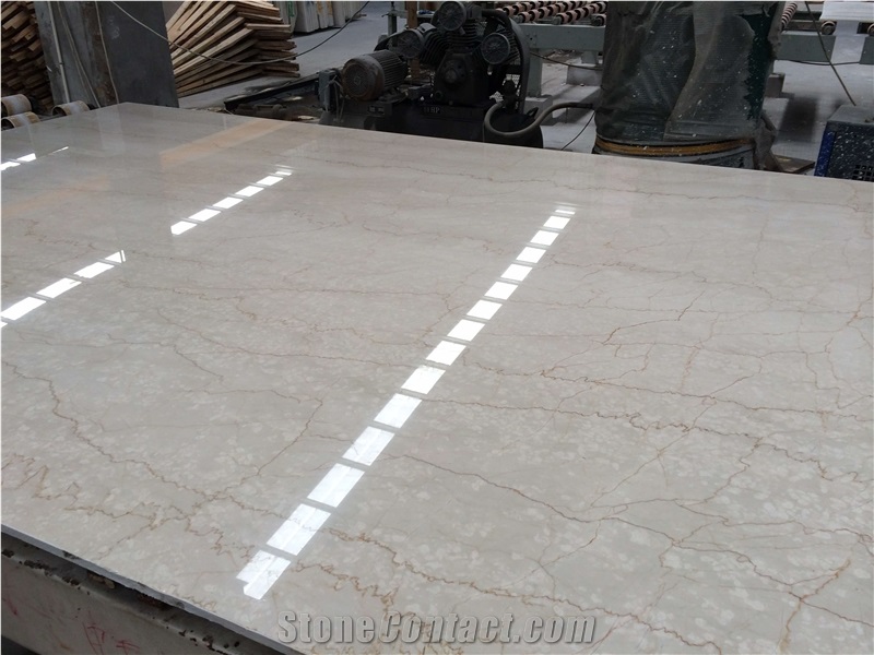Botticino Classico Beige Marble Slabs Tiles, Italy Beige Marble Panel Villa Interior Wall Cladding,Hotel Floor Covering Skirting for Pattern-Gofar