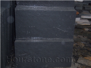 China Hebei Black Slate Slabs & Tiles, Cut to Size, Chinese Dark Natural Landscaping Stone, Floor & Wall Covering, Interior & Exterior Decoration