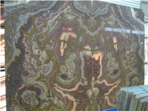 Multicolor Onyx ,Iran Tiles & Slabs,Book Matching
