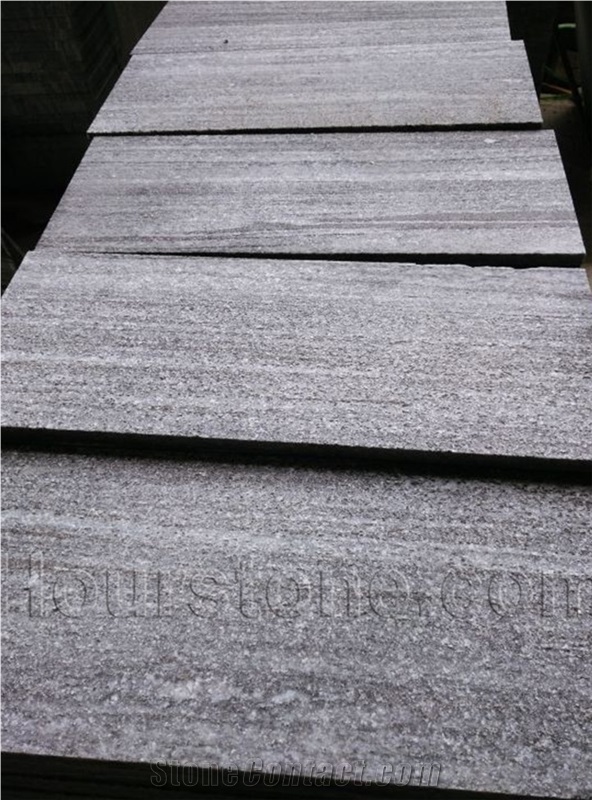 Nero Santiago G302 Grey Granite Flamed Tiles