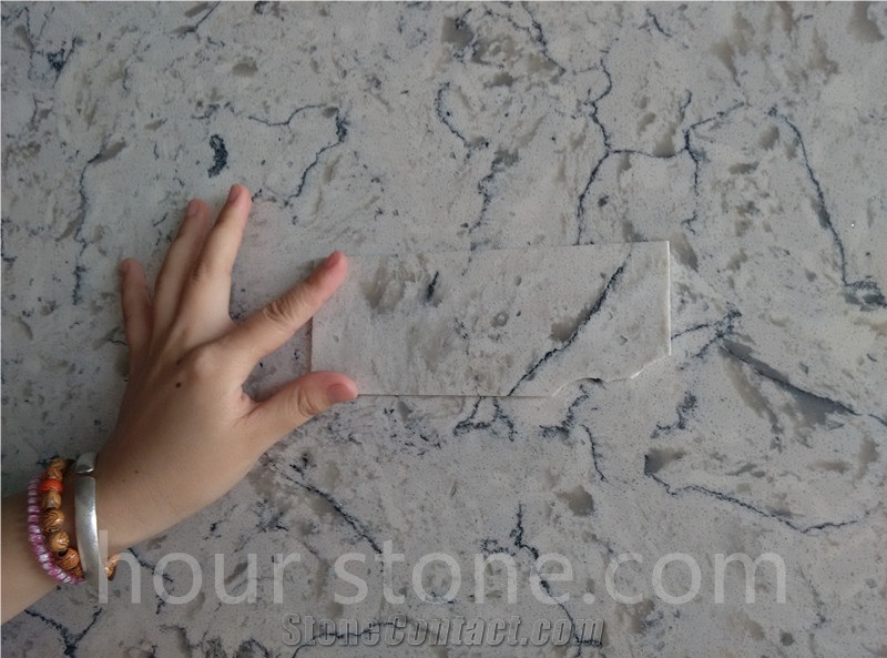 Silver Grey Quartz Artificial Stone Slabs & Tiles
