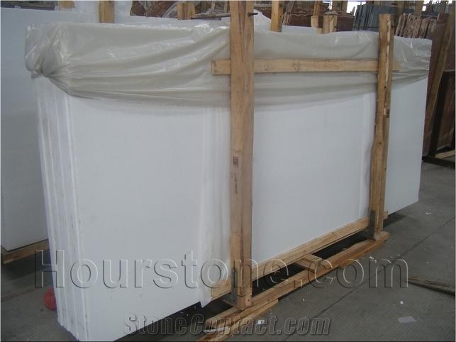 White Crystallized Glass Slab,Cut to Size,Building