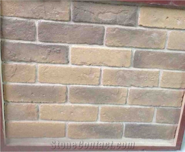 Manmade Stone Cultured Stone Brick Lightweight, Building Stone Tiles