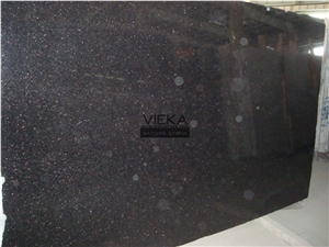 Black Galaxy Indian Granite Flamed Polished Tile & Slab for Windowsill,Stair,Cut-To-Size Stone countertop monument exterior interior Wall Floor Covering China Black Star Gold Nero Star Galaxi