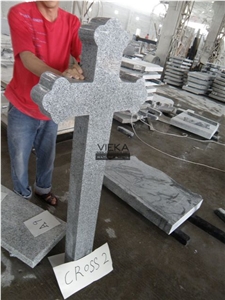 Black Granite Cross Tombstone & Monument,Memorials,Gravestone & double cross Headstone Romania style