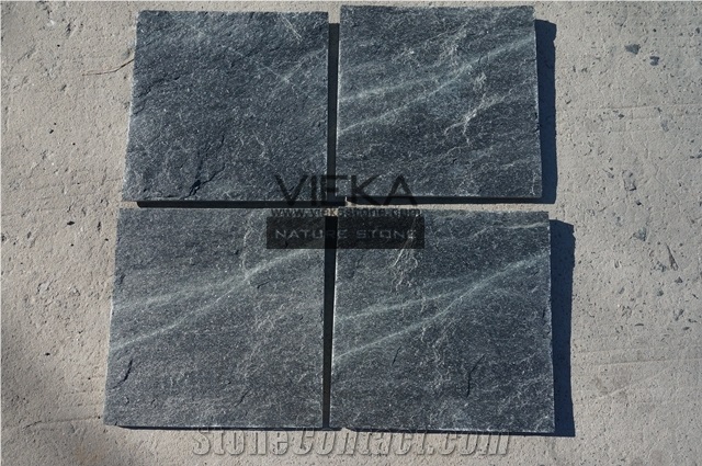 China Black Quartzite for Wall Cladding and Floor Tile