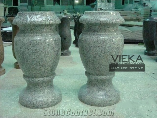 G603 Granite Tombstone Monument Memorials 059 Urn, Vase & Bench