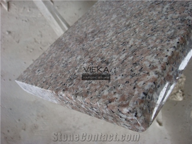 G635 Granite,China Pink Anxi Red Granite Steps & Stair Riser Polished