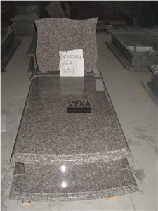 G664 Granite Tombstone & Monument,Memorials,Gravestone & cross Headstone Poland style China Luna Pearl luoyuan red Ruby Red Vibrant Rose Violet Purple Pearl Poland popular Style polish