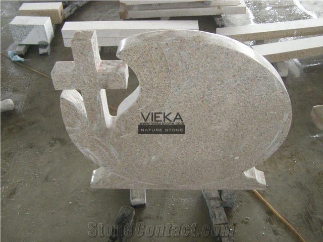 G664 Granite Tombstone & Monument,Memorials,Gravestone & cross Headstone Poland style China Luna Pearl luoyuan red Ruby Red Vibrant Rose Violet Purple Pearl Poland Style Cross