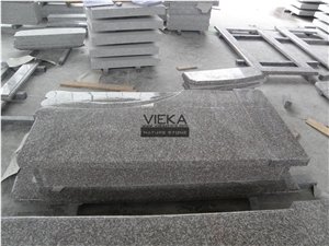 G664 Granite Tombstone & Monument,Memorials,Gravestone & Headstone Export to Poland wave cover plate
