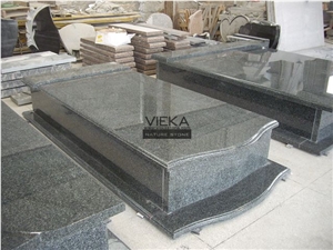 G699 Granite Tombstone & Monument,China Black Granite Gravestone & Headstone Export to Poland