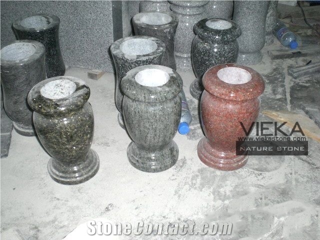 Granite Tombstone Monument Memorials 019 Vase