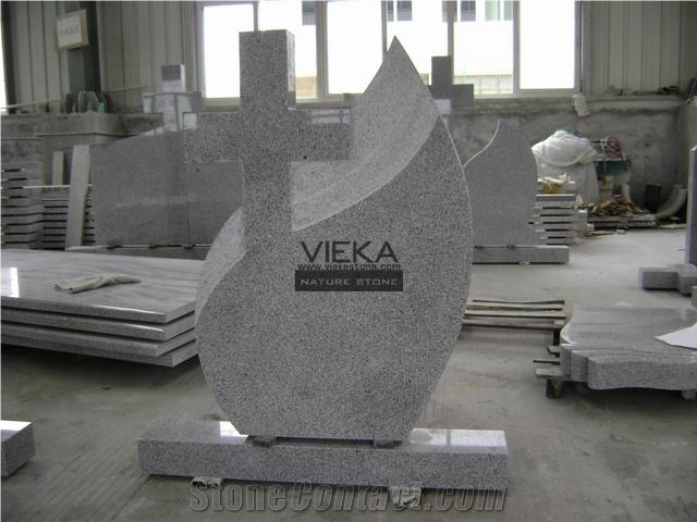 Grey Granite Tombstone & Monument,Memorials,Gravestone & cross Headstone Export to Romania