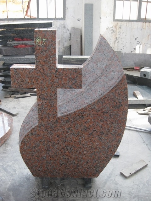 Grey Granite Tombstone & Monument,Memorials,Gravestone & cross Headstone Export to Romania