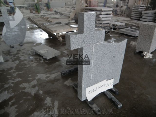 Grey Granite Tombstone & Monument,Memorials,Gravestone & Cross Headstone Romania Style