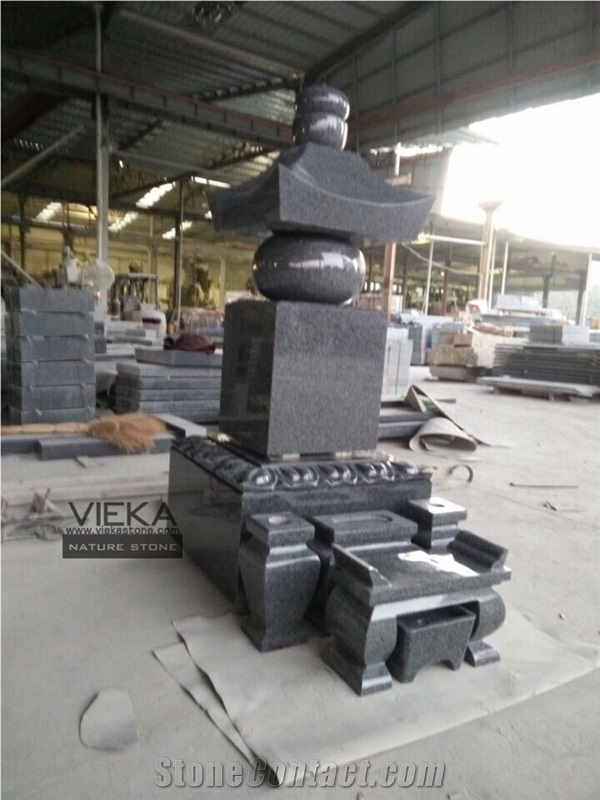 Japanese Style G654 Granite Tombstone & Monument,Memorial Products,China Black Granite Gravestone & Headstone
