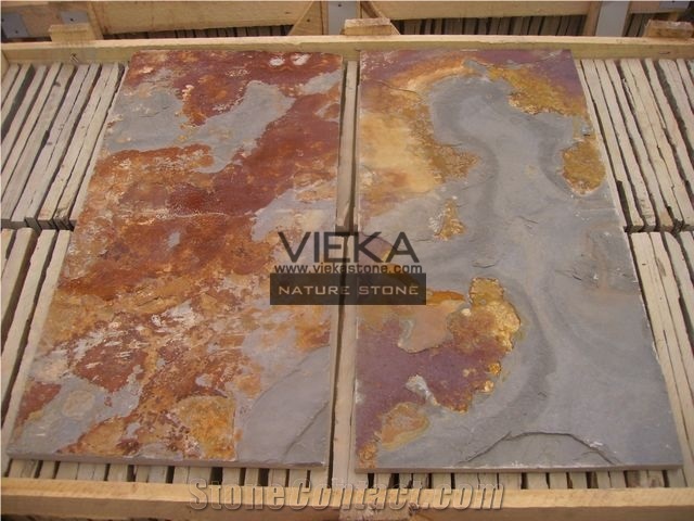 Rustic Slate Tiles,China Wall & Floor Tiles,Multicolor Slate Tile