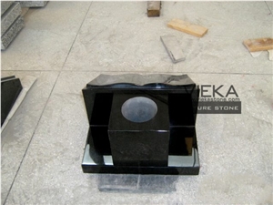 Shanxi Black Granite Tombstone Monument Memorials 028 Urn, Vase & Bench