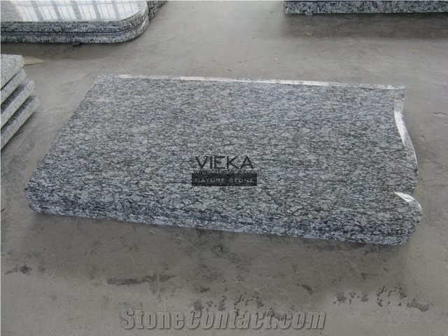 Surf White Granite Tombstone & Monument,Memorials,Gravestone & Spary White Headstone Export to Poland all kinds of cover plate