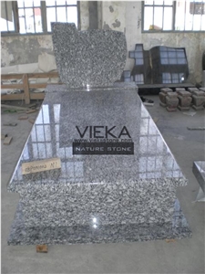 Surf White Granite Tombstone & Monument,Memorials,Gravestone & Spary White Headstone Export to Poland