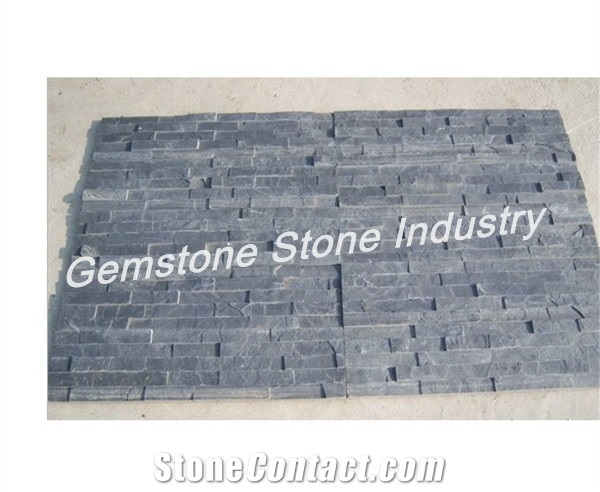 Black Slate Glue or Net Paste, Straight or Corner Style, China Black Slate Cultured Stone