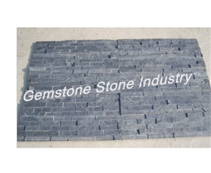 Black Slate Glue or Net Paste, Straight or Corner Style, China Black Slate Cultured Stone