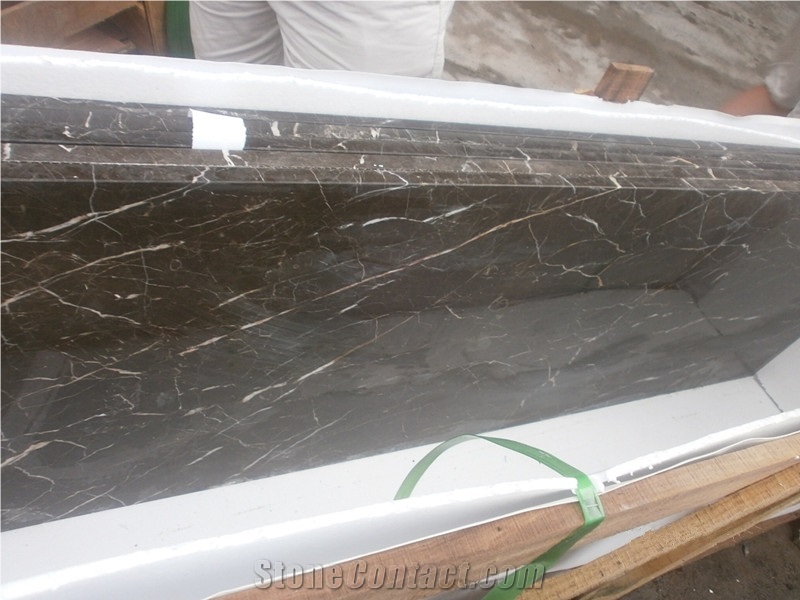 Cheap China Brown Color Marble,Brown Tiny Marble Tiles