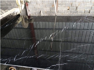 China Black Marble Pattern China Marquina Marble Stone Factory Slabs & Tiles
