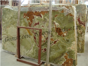 Green Onyx Stone Slabs and Flooring Tiles, Pakistan Green Onyx